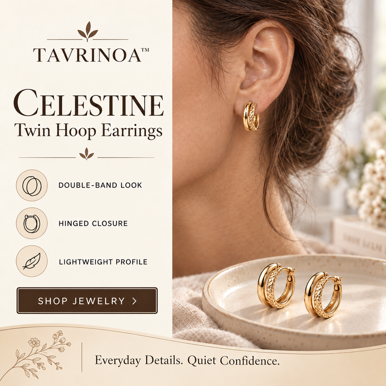 TAVRINOA™ Celestine Twin Hoop Earrings